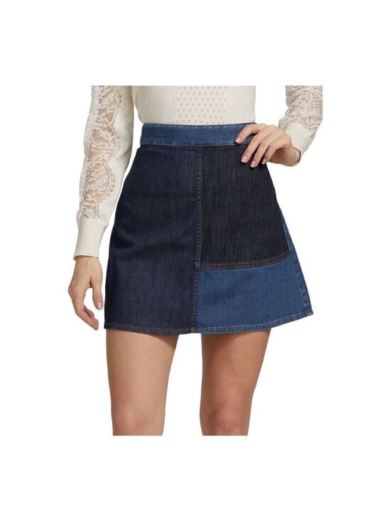 See by Chloe Dresses & Skirts - SEE BY Chloe Patchwork Denim Miniskirt Size 2 (34) NWT